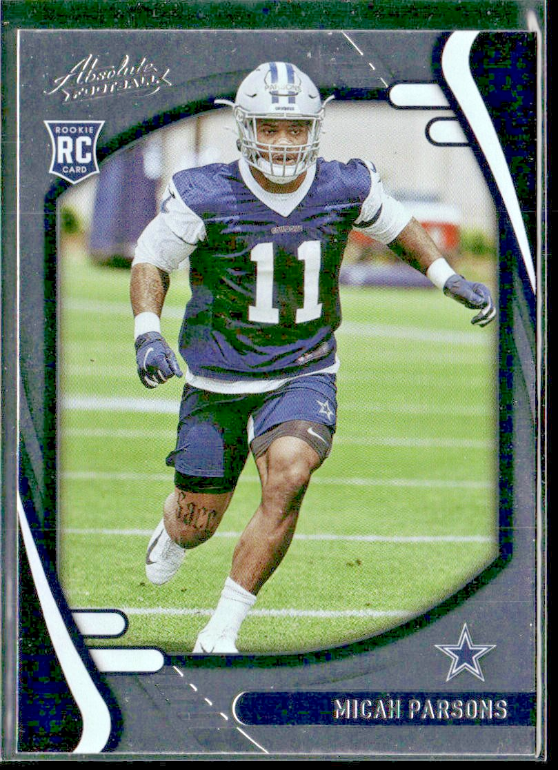 Micah Parsons Player Lot Bundle 10 Different Football Cards MP003 Cowboys 3 RC back