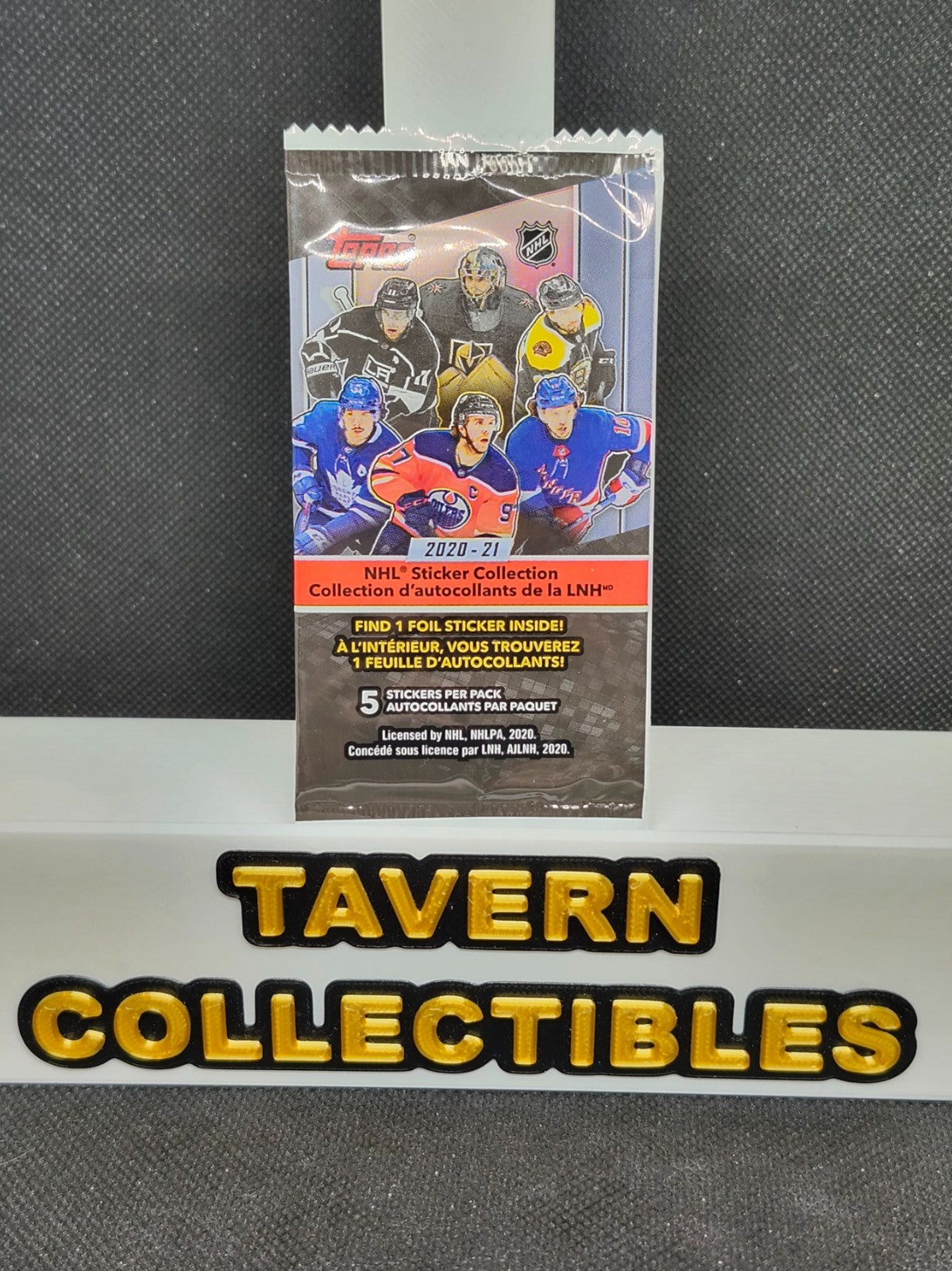2020-21 Topps NHL Sticker Pack Factory Sealed | 1 Foil Sticker Per Pack front