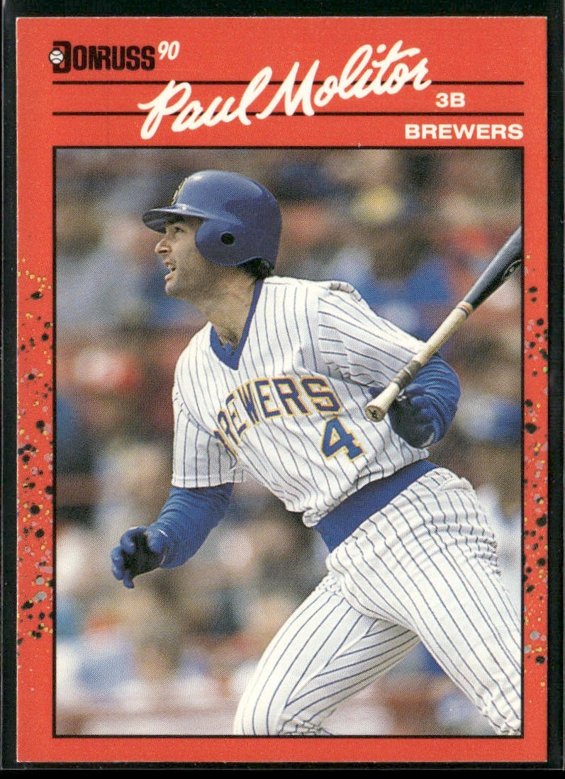 Paul Molitor Player Lot Bundle 10 Different Baseball Cards PM001 Brewers back