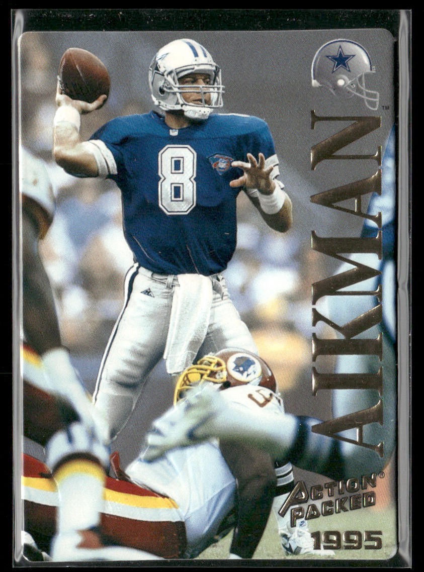 Troy Aikman Player Lot Bundle 10 Different Football Cards TA009 Cowboys front