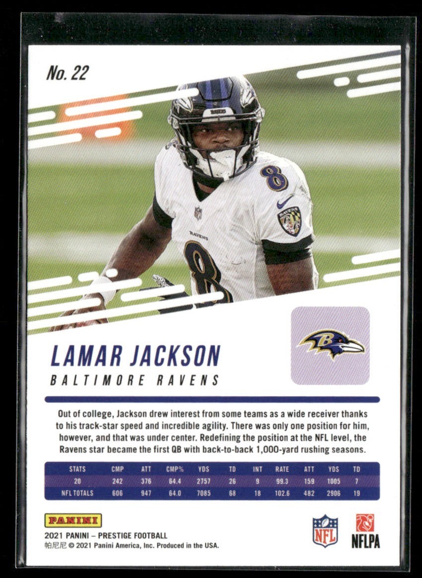 Lamar Jackson Player Lot Bundle 10 Different Football Cards LJ003 Ravens 1 RC back