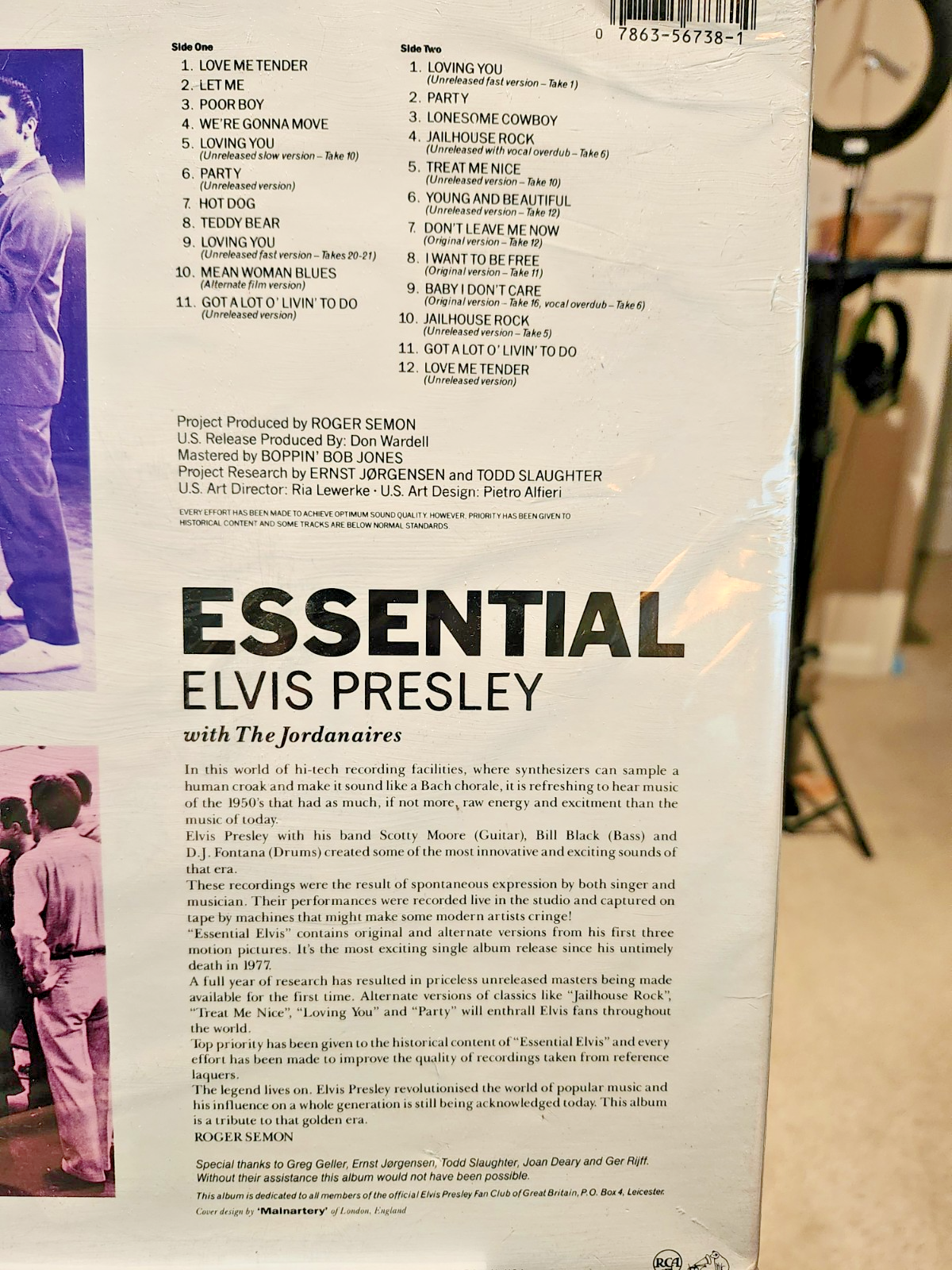 Elvis Presley  Essential Elvis | The First Movies Vinyl LP | RCA Records back