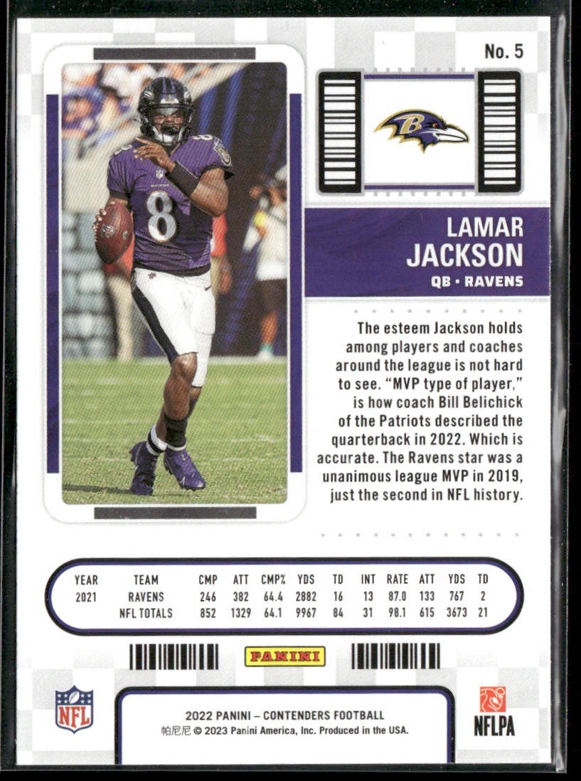 Lamar Jackson Player Lot Bundle 10 Different Football Cards LJ001 Ravens back