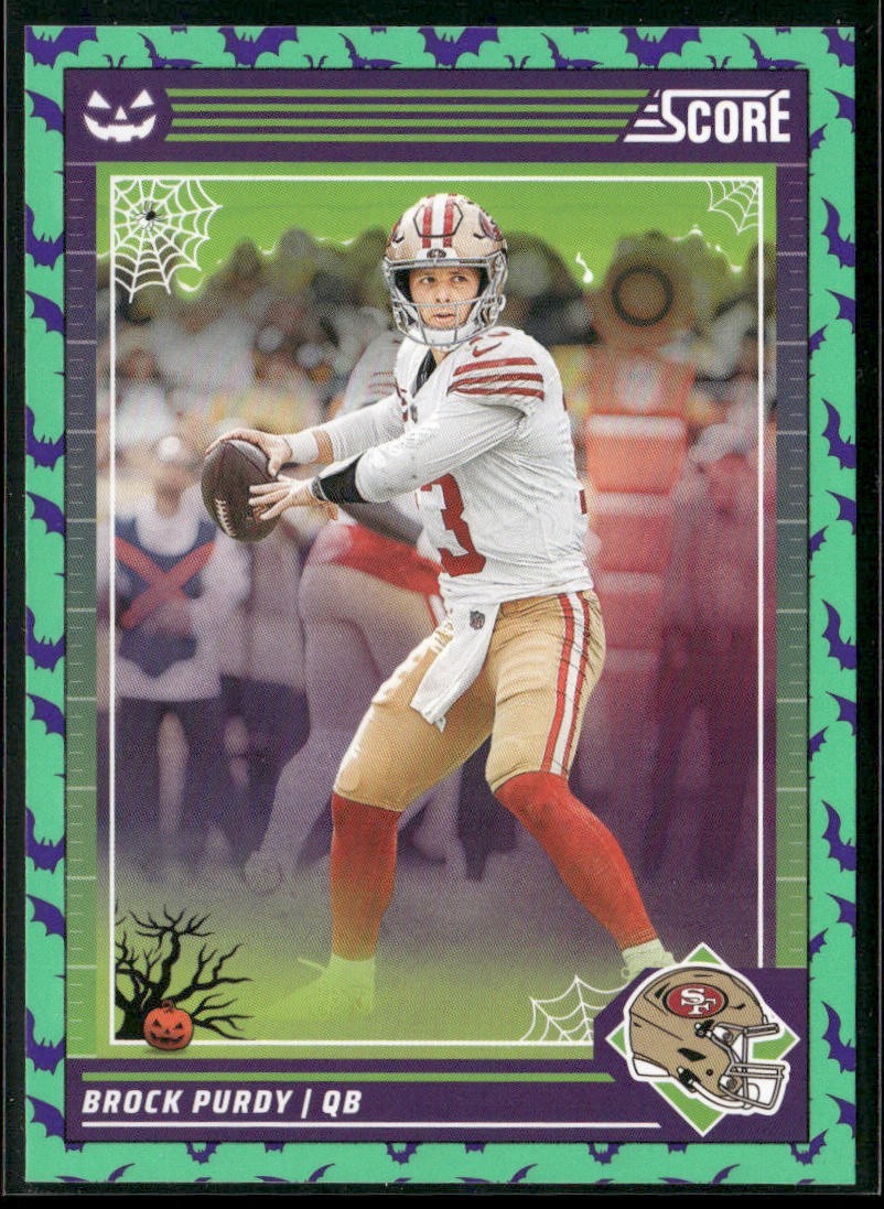 Brock Purdy Player Lot Bundle 10 Different Football Cards BP001 49ers back