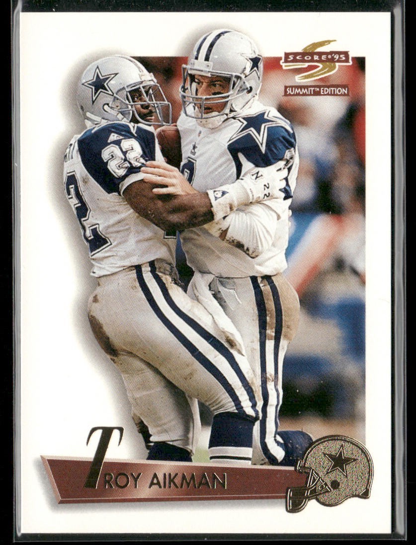 Troy Aikman Player Lot Bundle 10 Different Football Cards TA008 Cowboys back