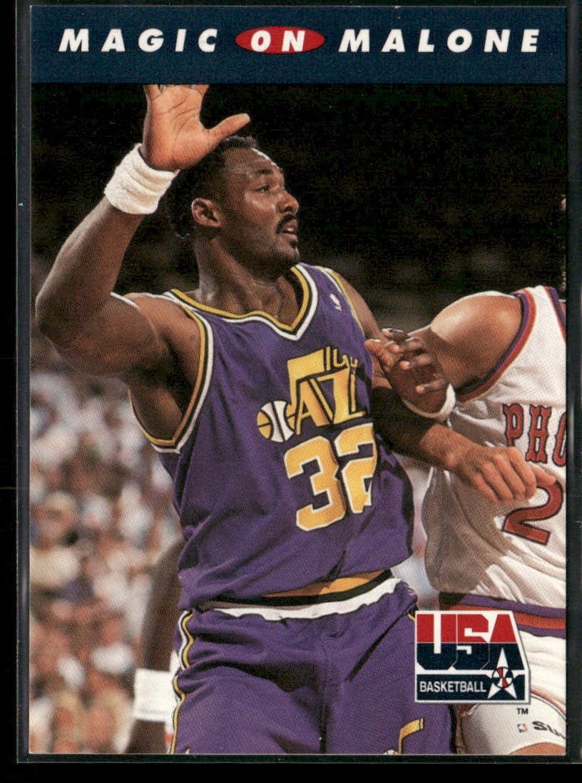 Karl Malone Player Lot Bundle 10 Basketball Cards KM004 Utah Jazz back