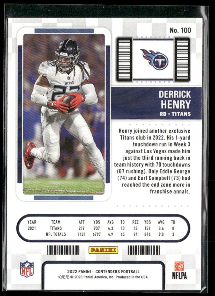 Derrick Henry Player Lot Bundle 10 Different Football Cards DH001 Titans Ravens back