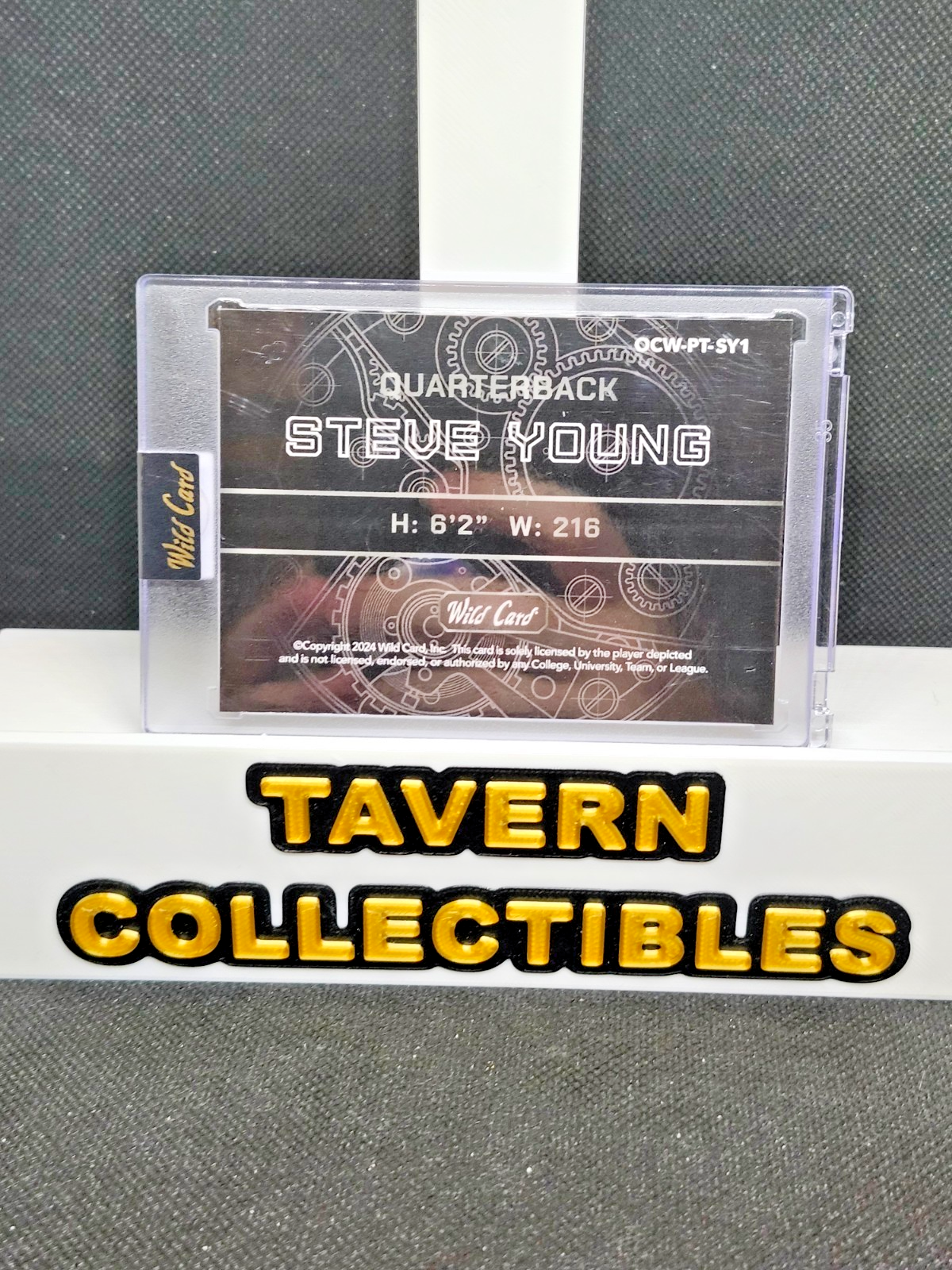 2024 Wild Card QB1 on the Clock Steve Young Platinum /1 #OCW-PT-SY1 49ers back