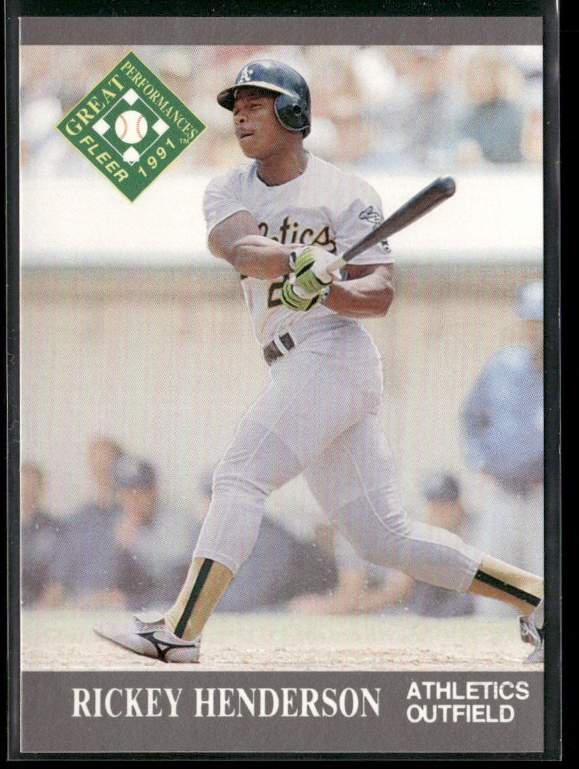 Rickey Henderson Lot Bundle 10 Different Baseball Cards RH002 Athletics back