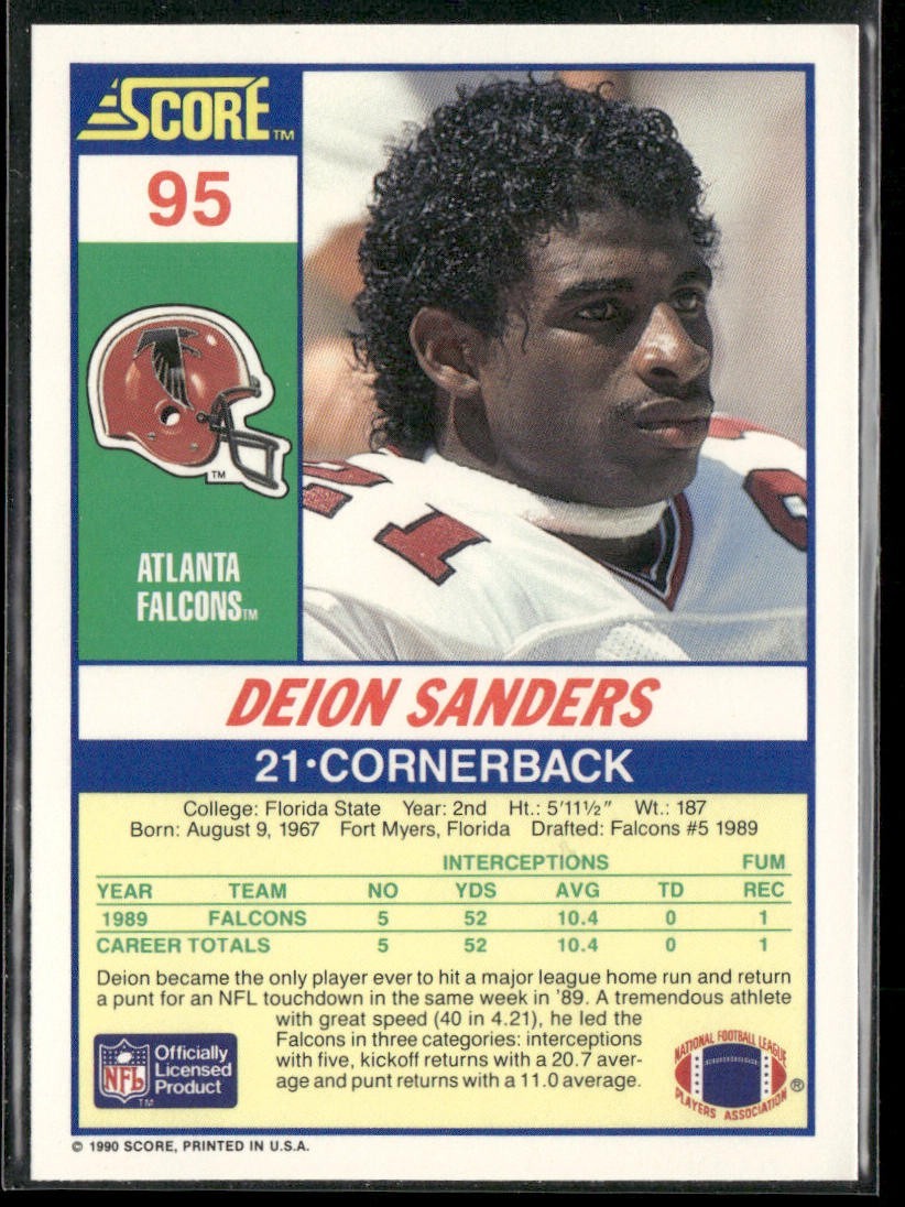 Deion Sanders Player Lot Bundle 10 Different Football Cards DS001 Falcons 49ers back