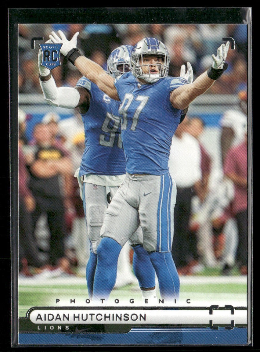 Aidan Hutchinson Player Lot Bundle 10 Different Football Cards AH002 Lions 6RC back
