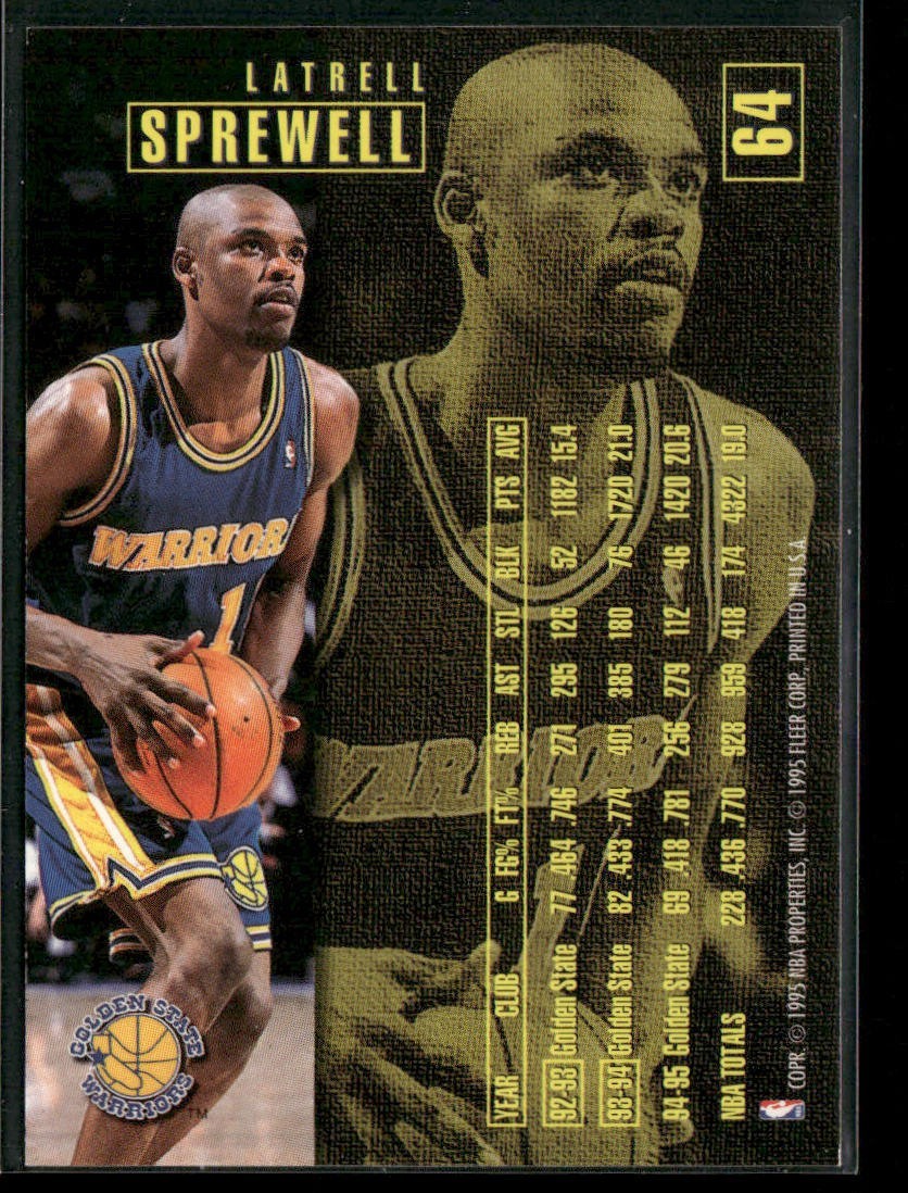 Latrell Sprewell Player Lot Bundle 10 Basketball Cards LS002 Warriors Knicks back