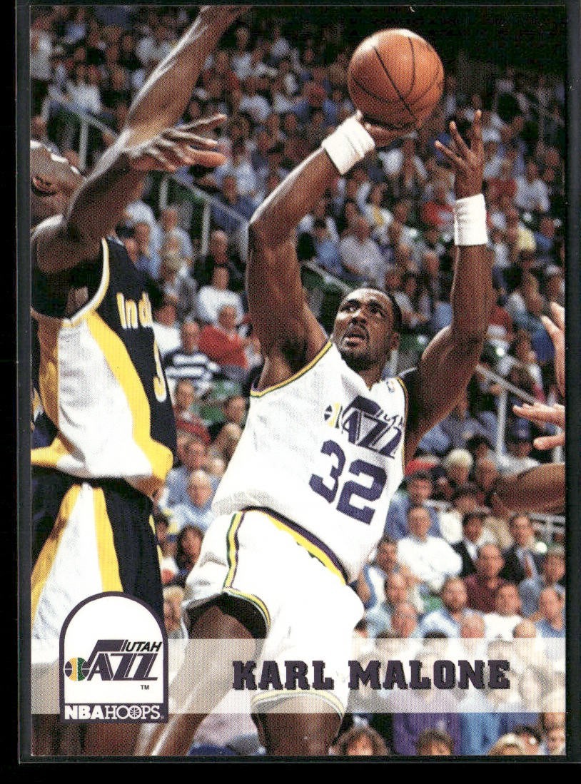 Karl Malone Player Lot Bundle 10 Basketball Cards KM005 Utah Jazz back
