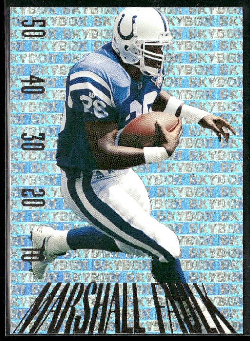 Marshall Faulk Player Lot Bundle 10 Different Football Cards MF003 3 RC back