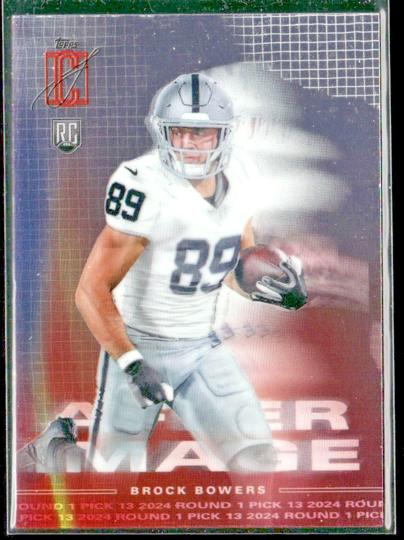 Brock Bowers Player Lot Bundle 8 Different ROOKIE Football Cards BB001 Raiders back