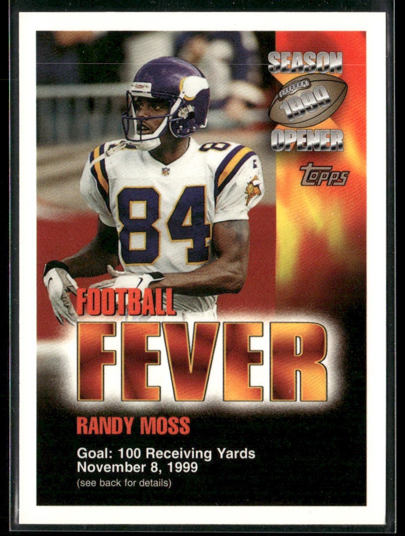Randy Moss Player Lot Bundle 10 Different Football Cards RM003 Vikings Raiders back