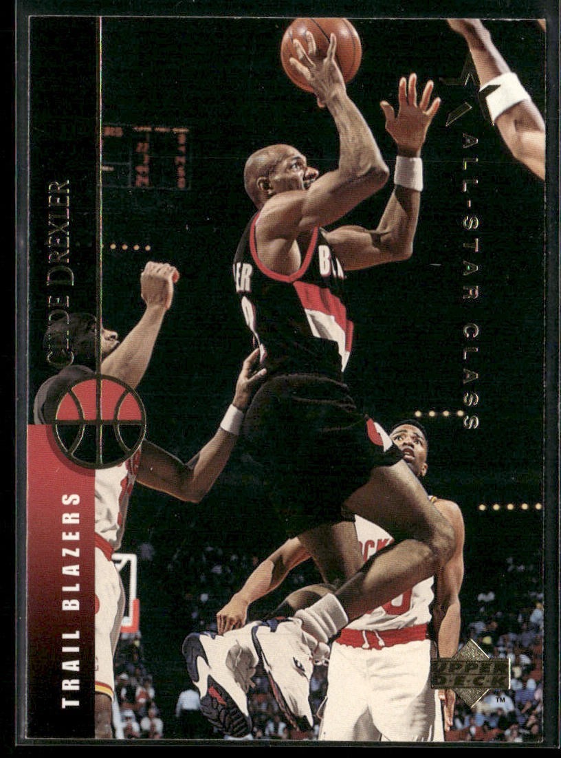 Clyde "The Glide" Drexler Player Lot Bundle 10 Basketball Cards CD003 Portland back