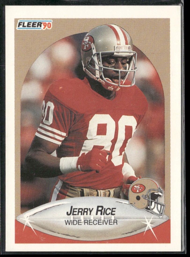 Jerry Rice Player Lot Bundle 10 Different Football Cards JR007 49ers back
