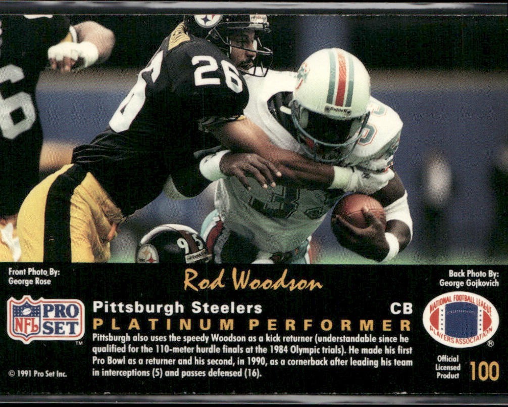 Rod Woodson Player Lot Bundle 10 Different Football Cards RW002 Steelers back