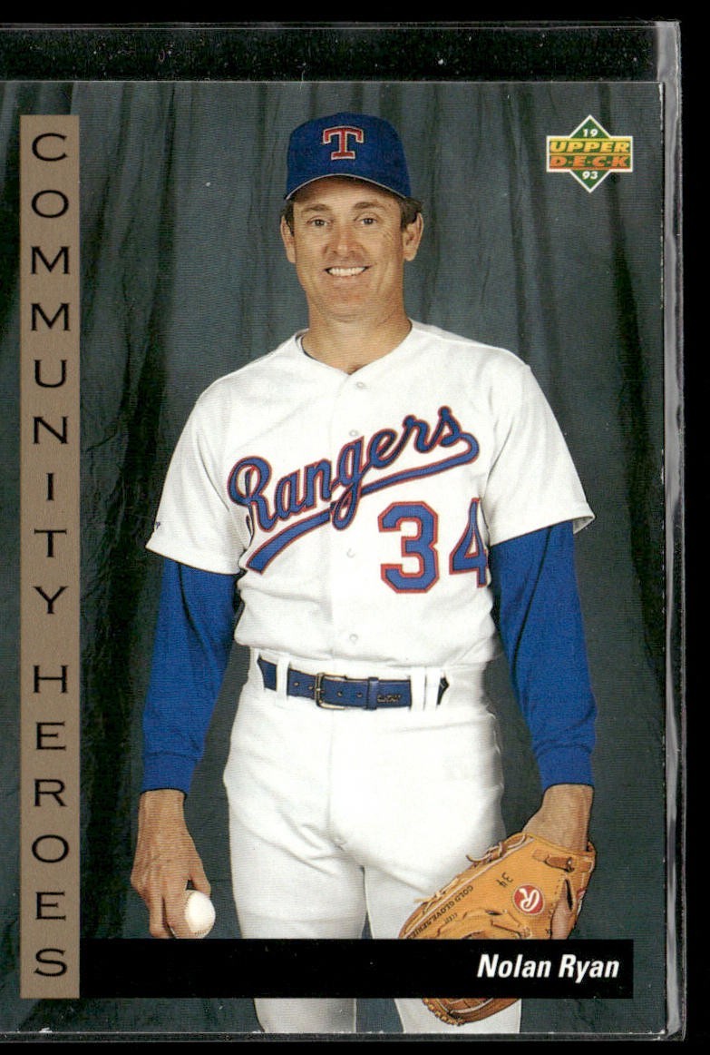 Nolan Ryan Player Lot Bundle 10 Different Baseball Cards NR002 Rangers back