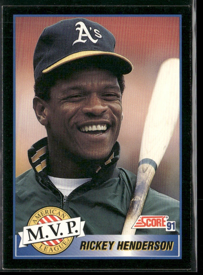 Rickey Henderson Lot Bundle 10 Different Baseball Cards RH001 Athletics back