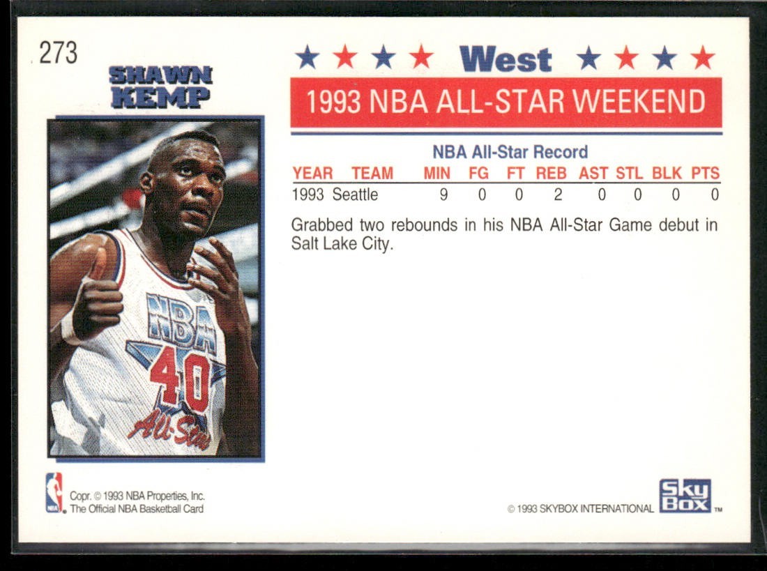 Shawn Kemp Player Lot Bundle 10 Basketball Cards SK005 Supersonics Cavs back