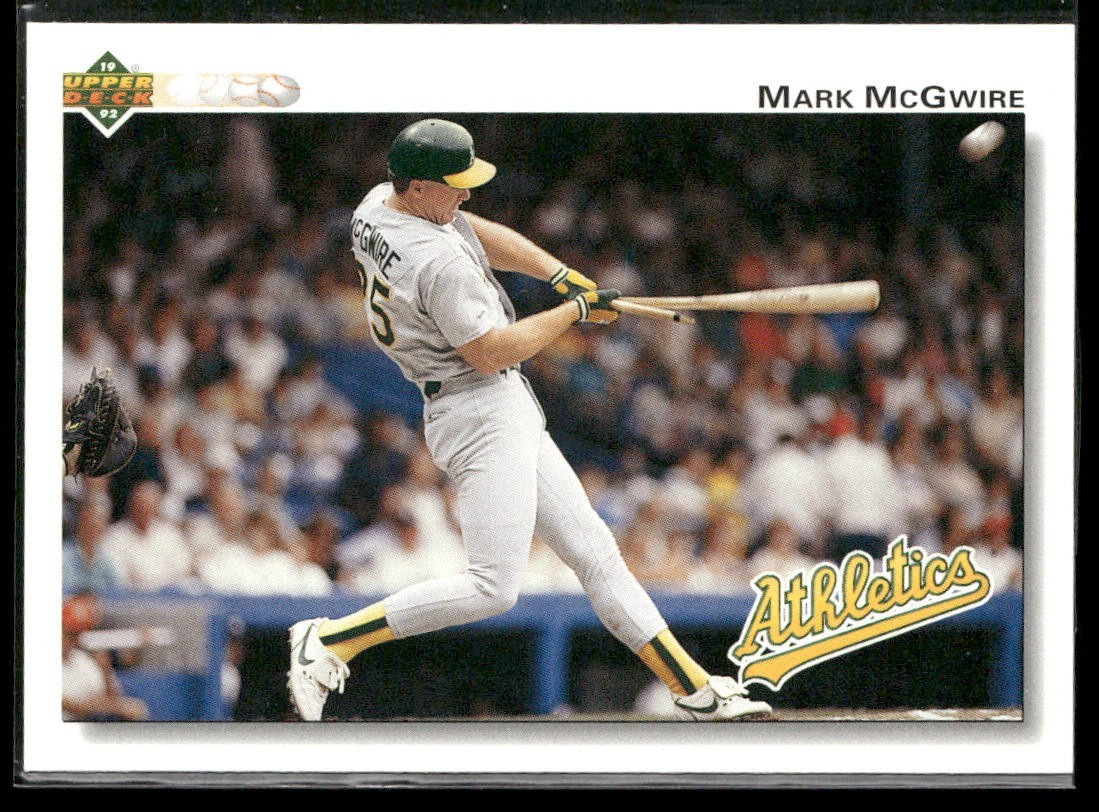 Mark McGwire Player Lot Bundle 10 Different Baseball Cards MM001 Athletics back