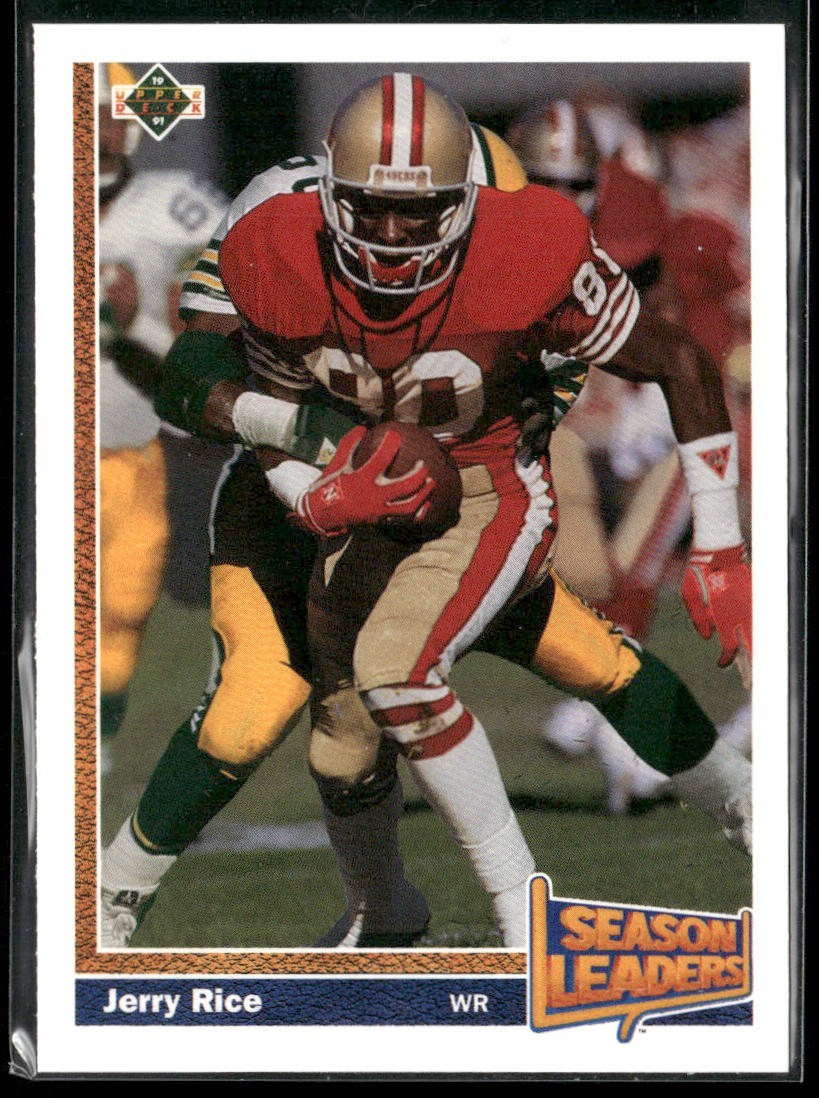 Jerry Rice Player Lot Bundle 10 Different Football Cards JR003 49ers back
