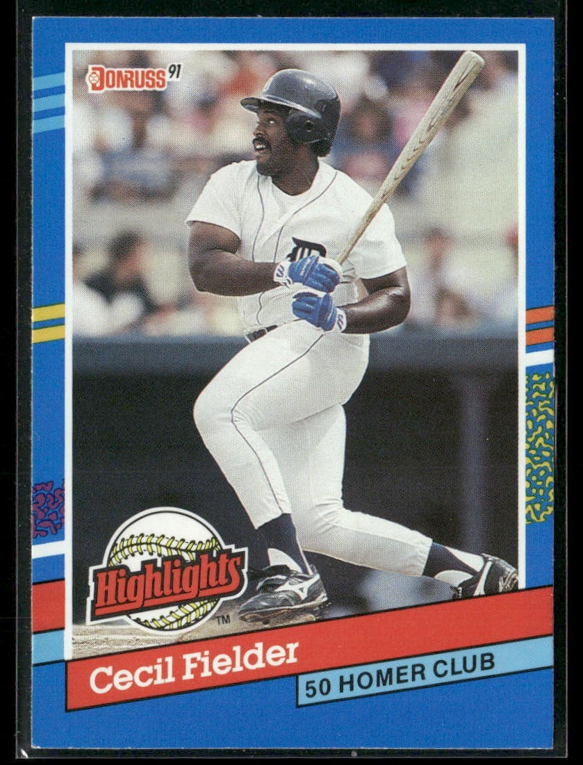 Cecil Fielder Player Lot Bundle 10 Different Baseball Cards CF001 Tigers front