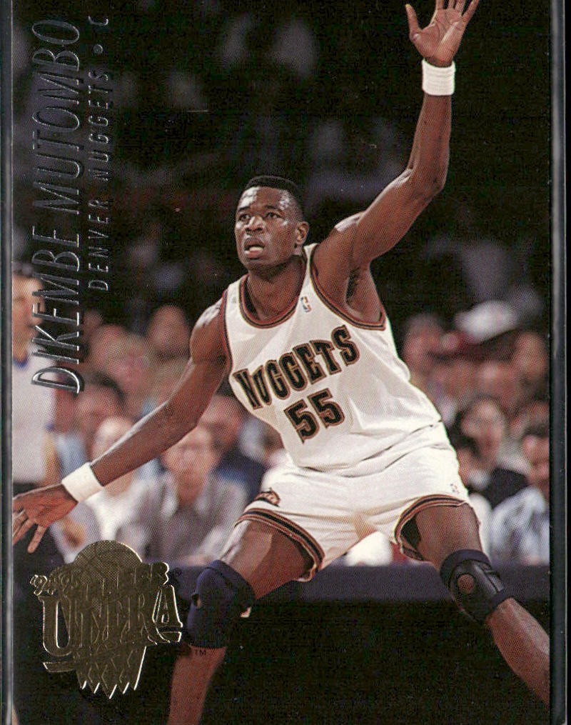 Dikembe Mutombo Player Lot Bundle 10 Basketball Cards DM002 Nuggets Hawks back