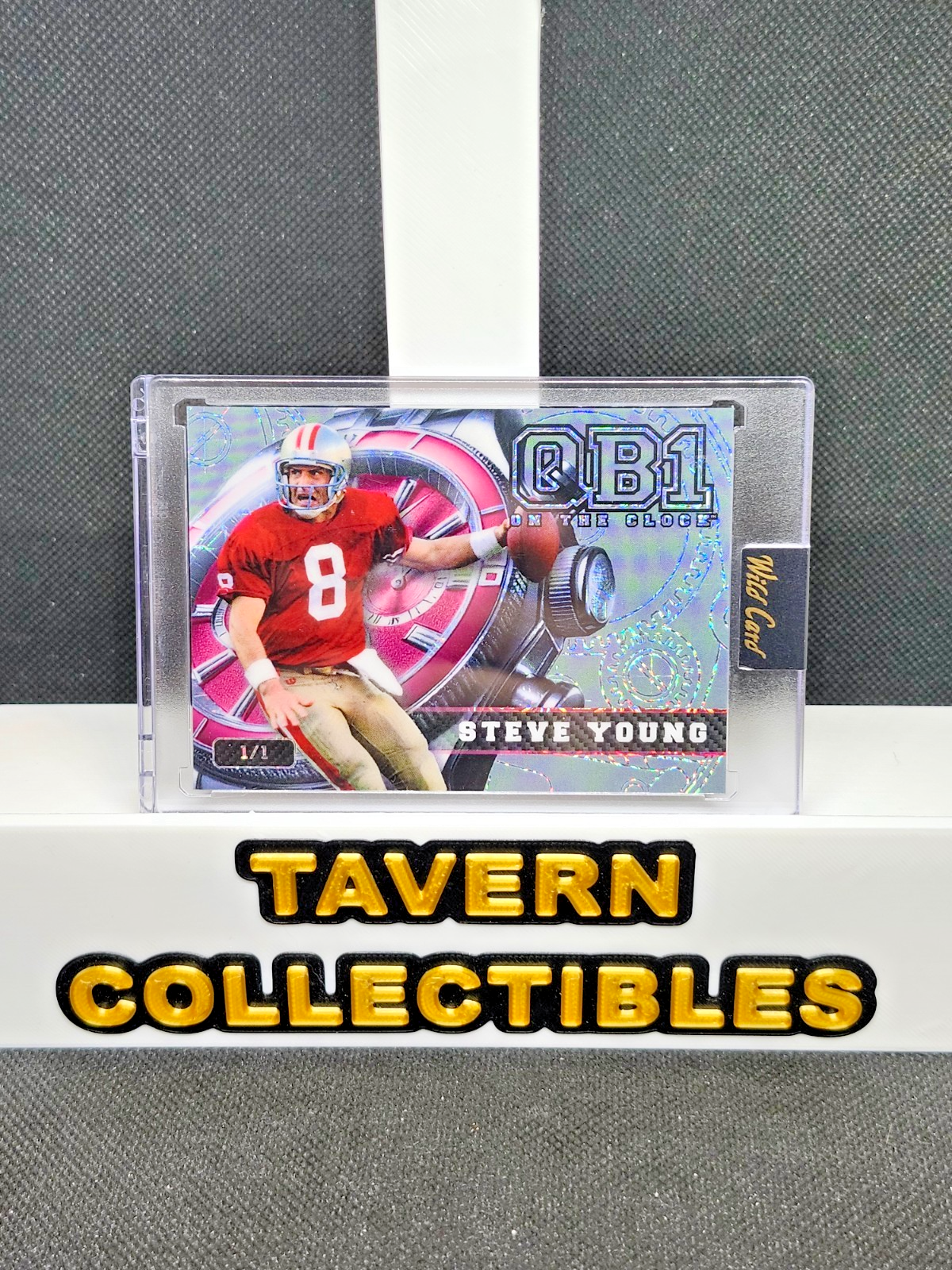 2024 Wild Card QB1 on the Clock Steve Young Platinum /1 #OCW-PT-SY1 49ers front