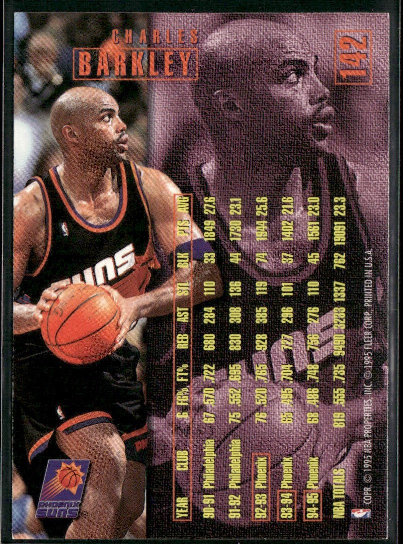 "Sir" Charles Barkley Player Lot Bundle 10 Basketball Cards CB003 Suns Sixers back