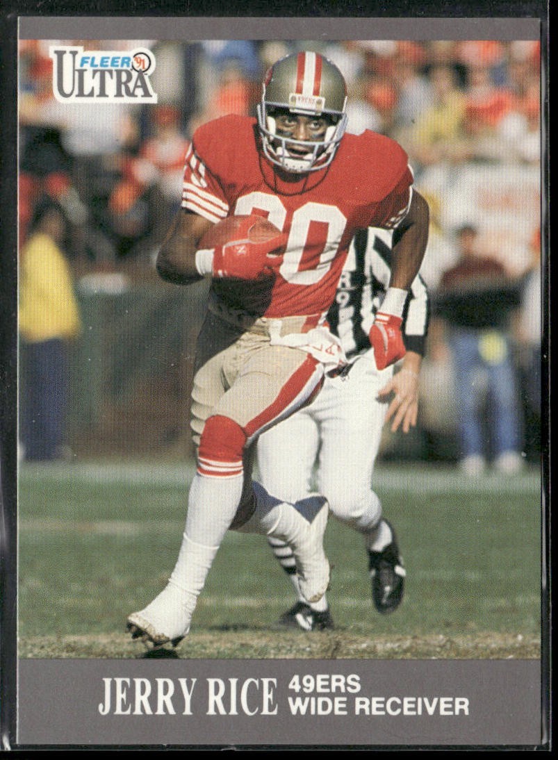 Jerry Rice Player Lot Bundle 10 Different Football Cards JR008 49ers back