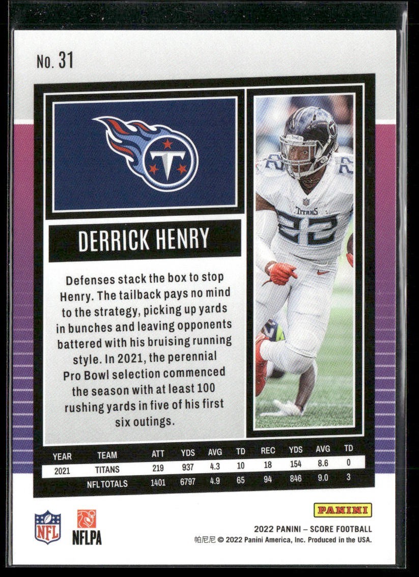Derrick Henry Player Lot Bundle 10 Football Cards DH003 Titans Ravens back