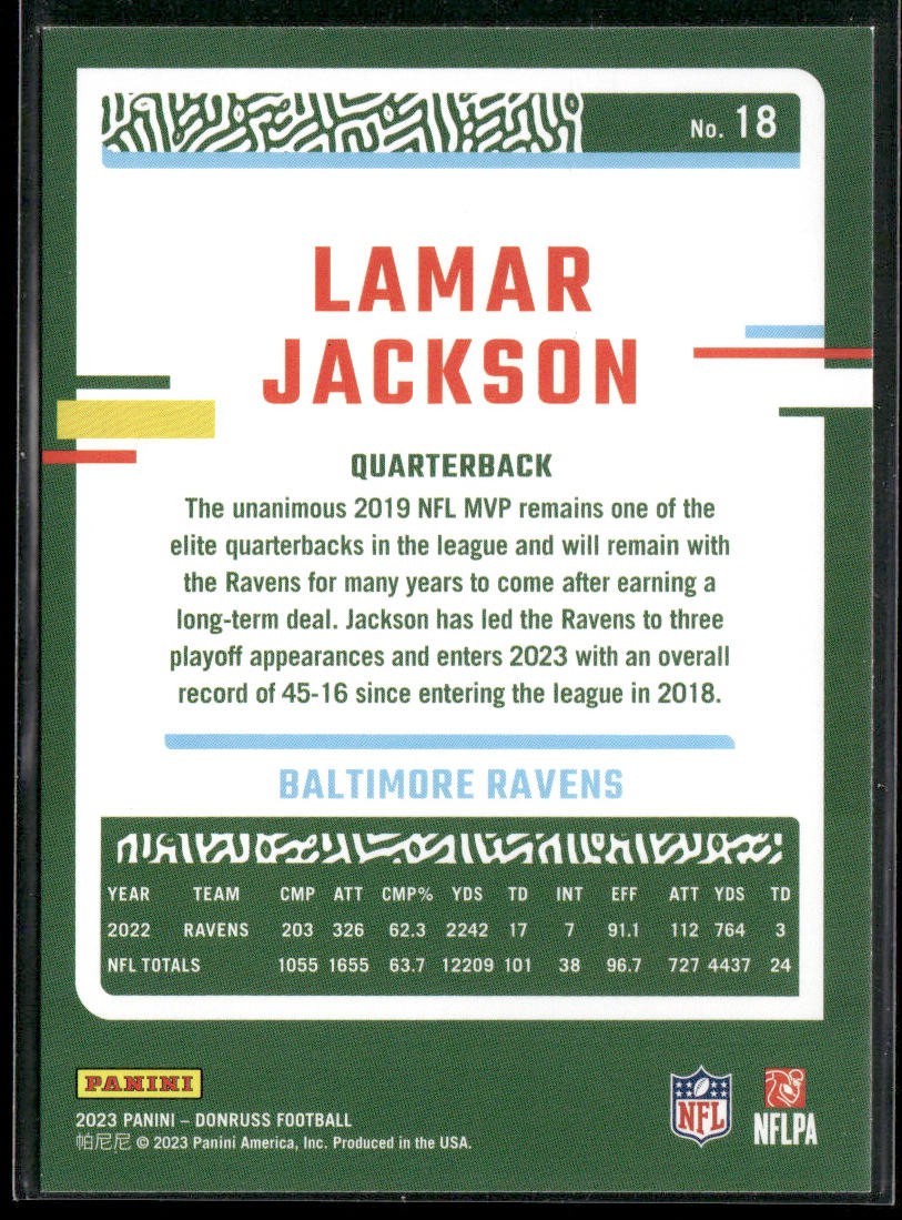 Lamar Jackson Player Lot Bundle 10 Different Football Cards LJ001 Ravens back