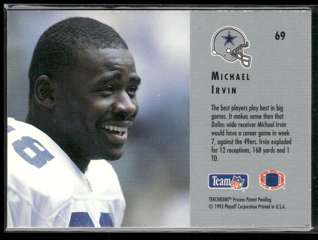 Michael Irvin Player Lot Bundle 10 Different Football Cards MI008 Cowboys back