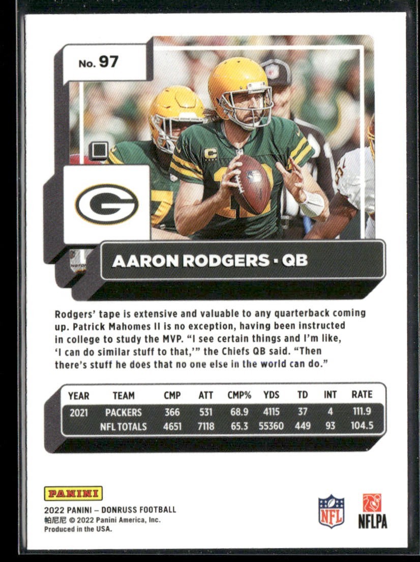 Aaron Rodgers Player Lot Bundle 10 Different Football Cards AR001 Packers Jets back