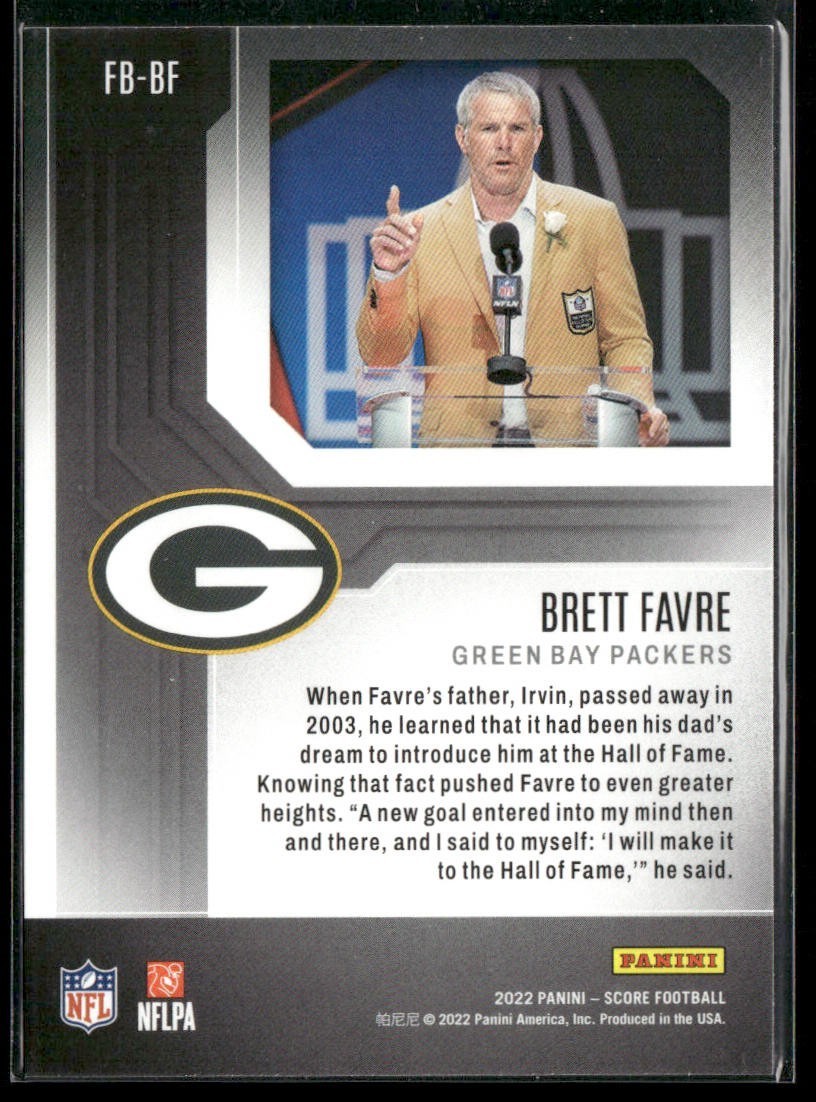 Brett Favre Player Lot Bundle 10 Different Football Cards BF001 Packers back