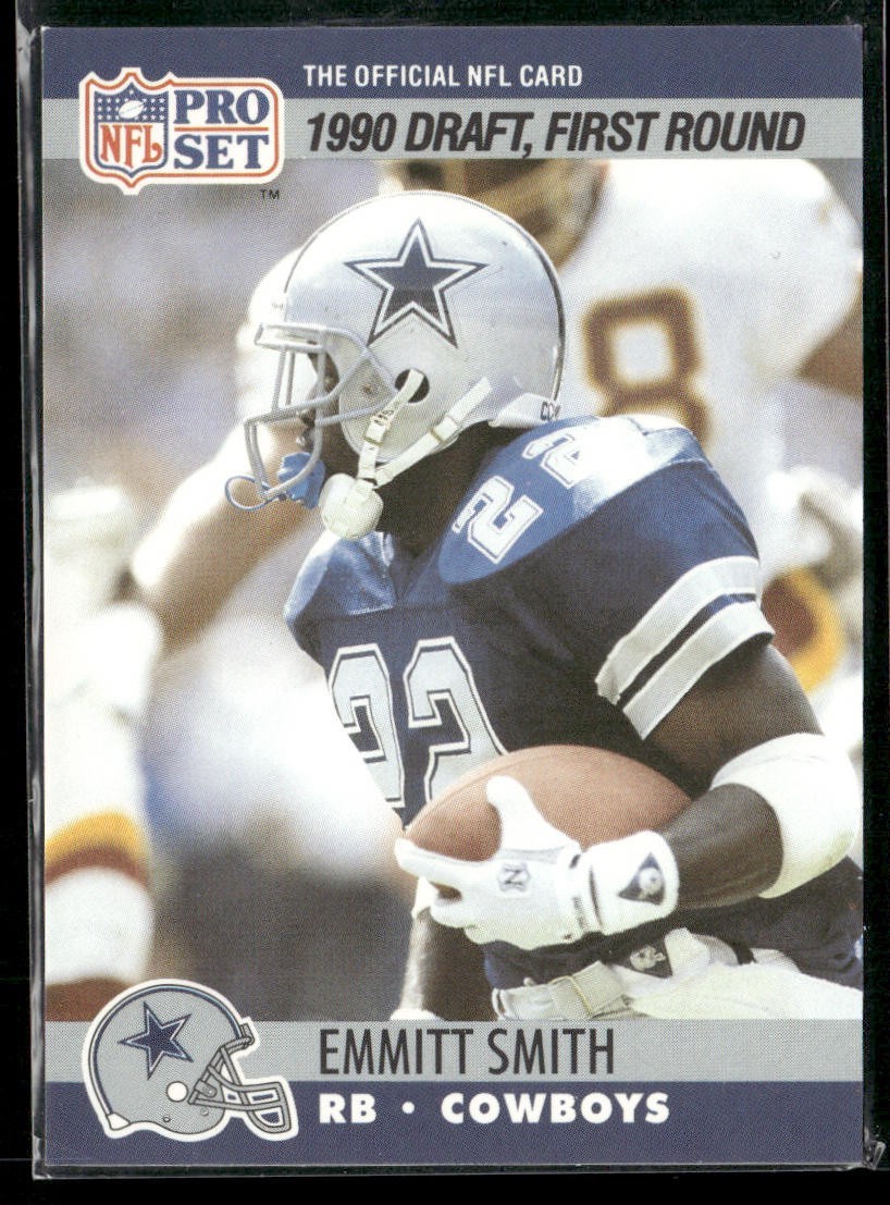 Emmitt Smith Player Lot Bundle 10 Different Football Cards ES001 Cowboys 1 RC front