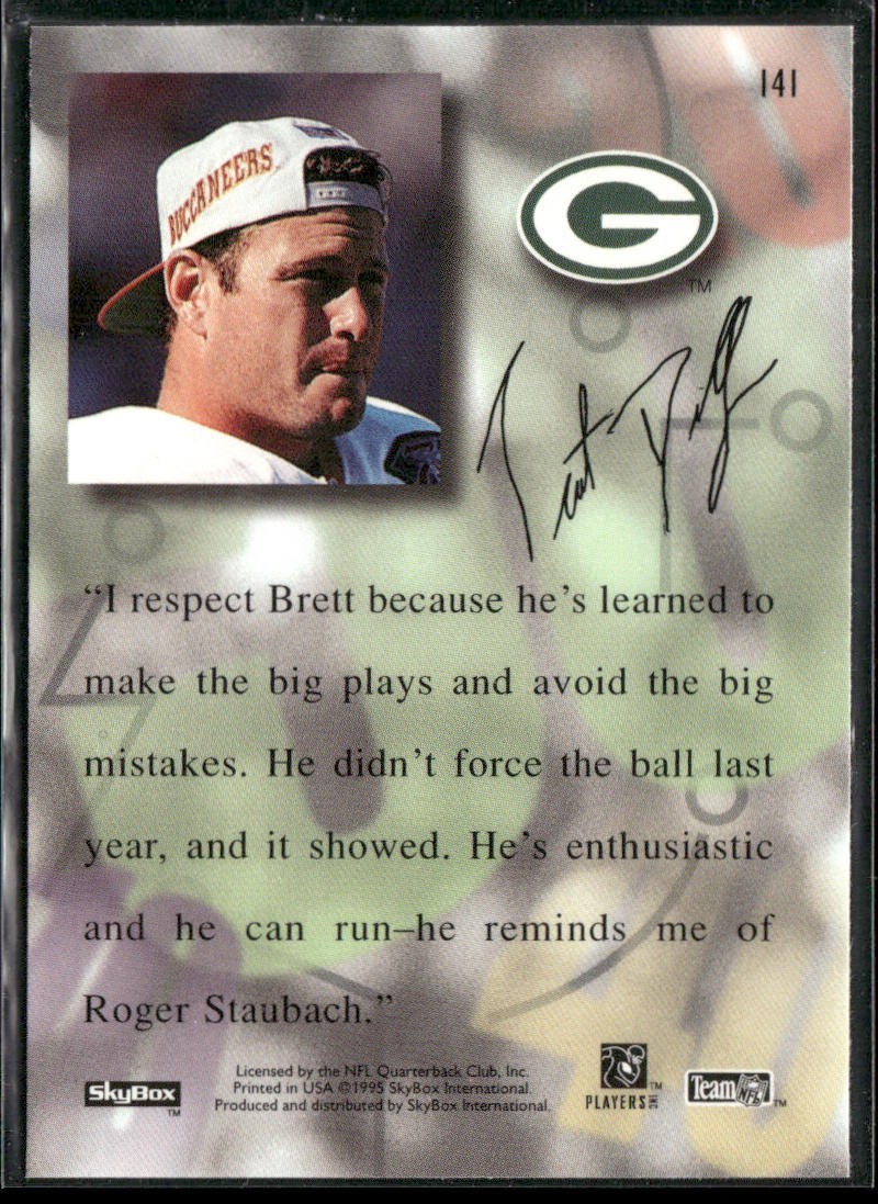 Brett Favre Player Lot Bundle 10 Different Football Cards BF002 Packers back