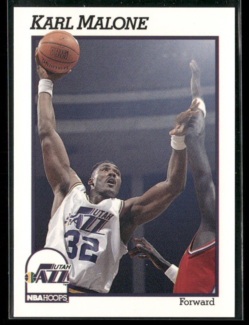Karl Malone Player Lot Bundle 10 Basketball Cards KM005 Utah Jazz back