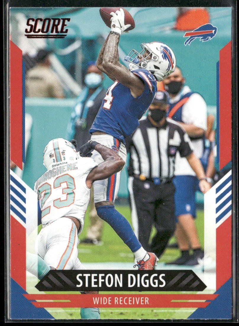 Stefon Diggs Player Lot Bundle 10 Different Football Cards SD002 Bills Vikings back