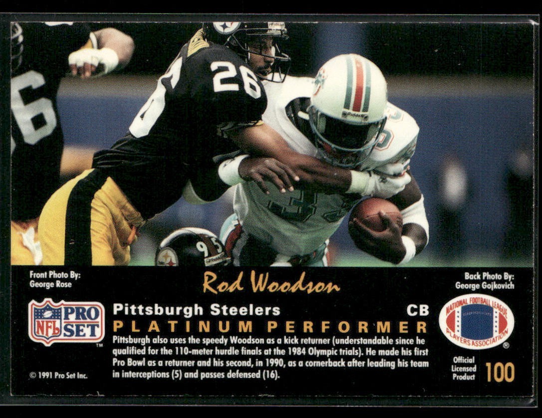 Rod Woodson Player Lot Bundle 10 Different Football Cards RW003 Steelers back