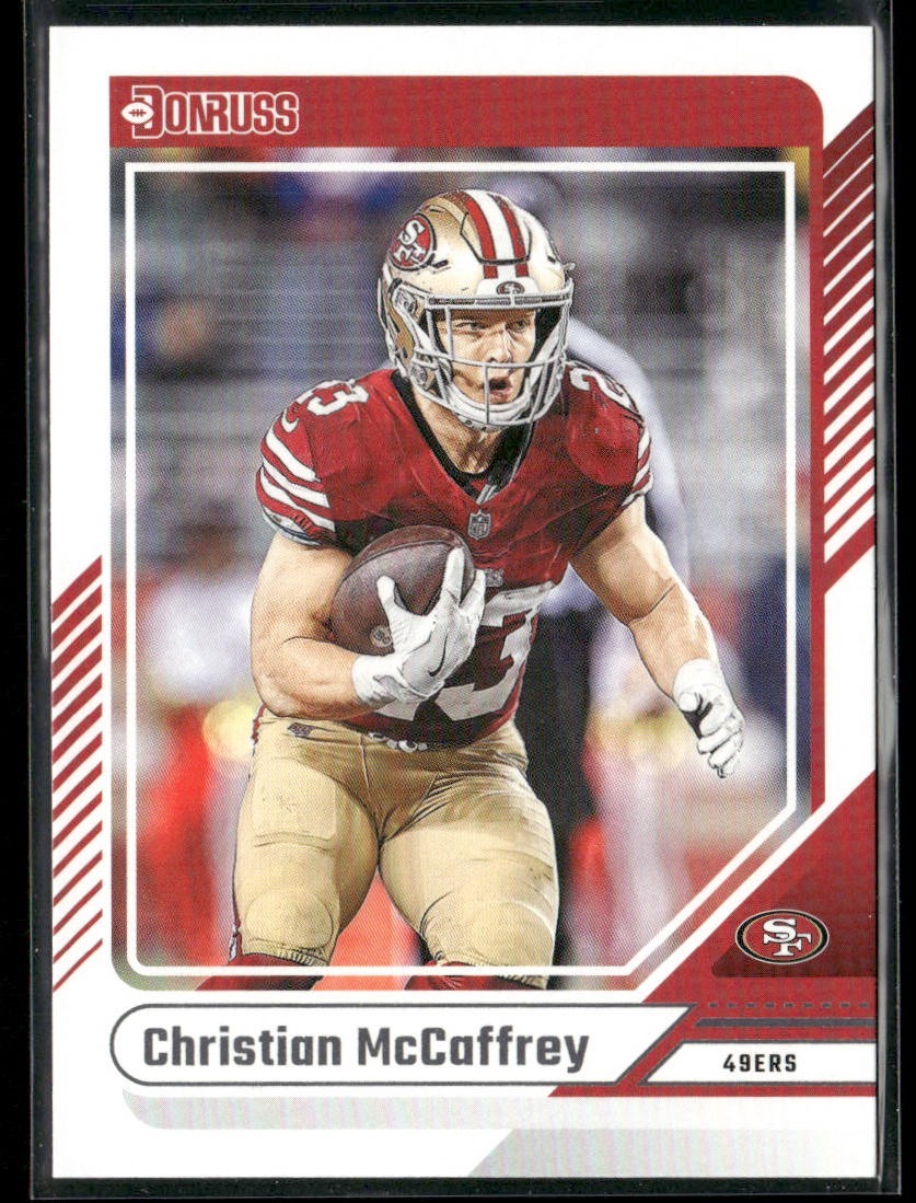 Christian McCaffrey Player Lot Bundle 10 Different Football Cards CM001 back