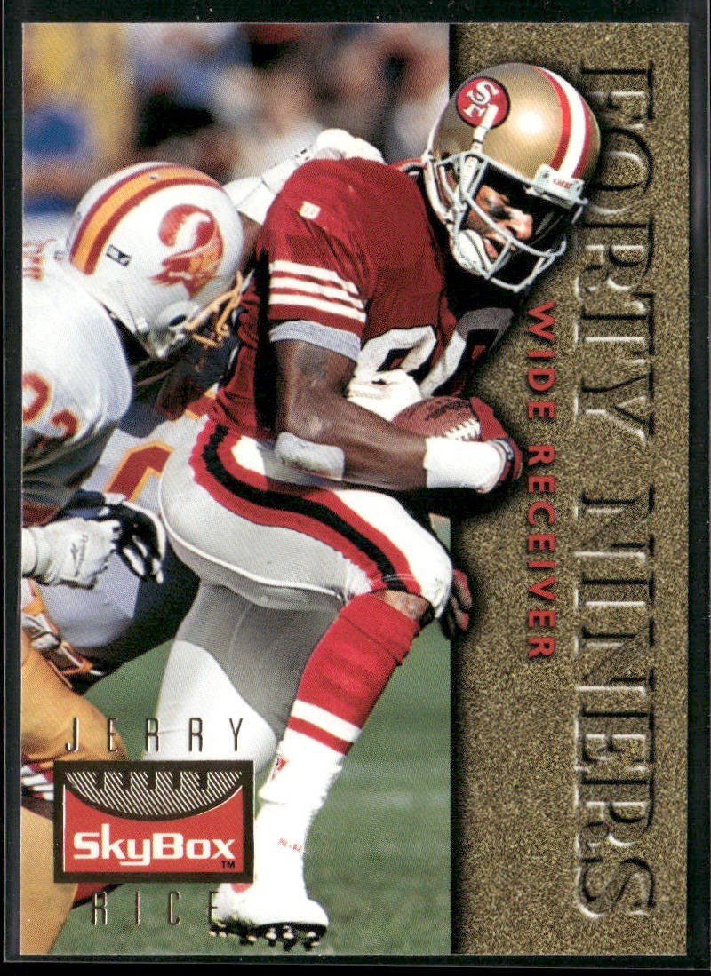 Jerry Rice Player Lot Bundle 10 Different Football Cards JR009 49ers back