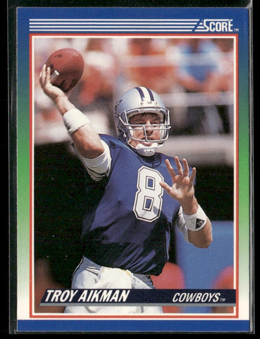 Troy Aikman Player Lot Bundle 10 Different Football Cards TA004 Cowboys back
