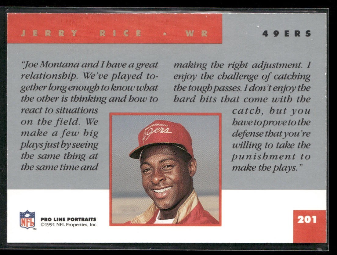 Jerry Rice Player Lot Bundle 10 Different Football Cards JR001 49ers back