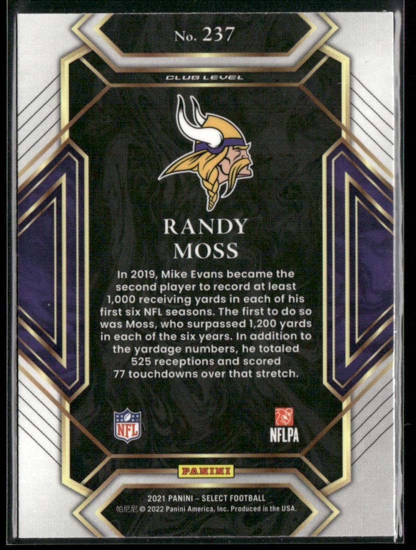 Randy Moss Player Lot Bundle 10 Different Football Cards RM002 Vikings Raiders back
