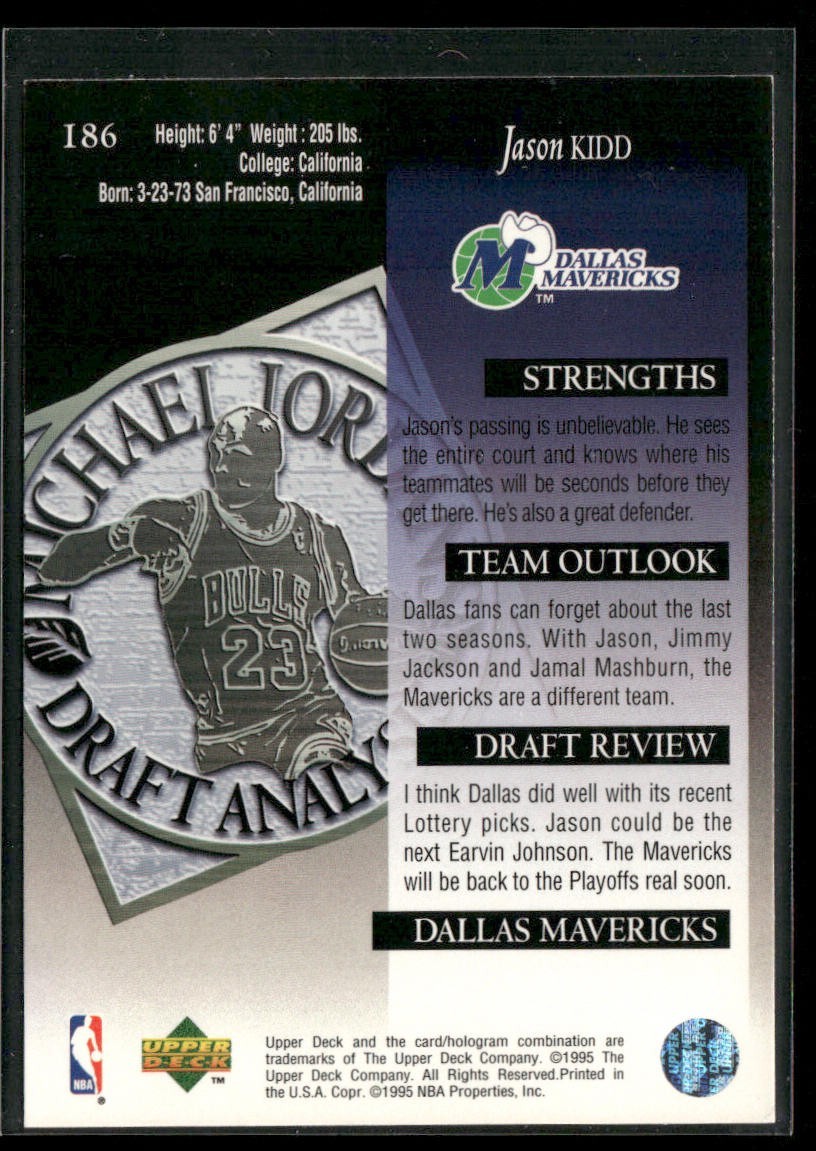 Jason Kidd Player Lot Bundle 10 Basketball Cards JK002 Mavericks 1 RC (Edge Dmg) back