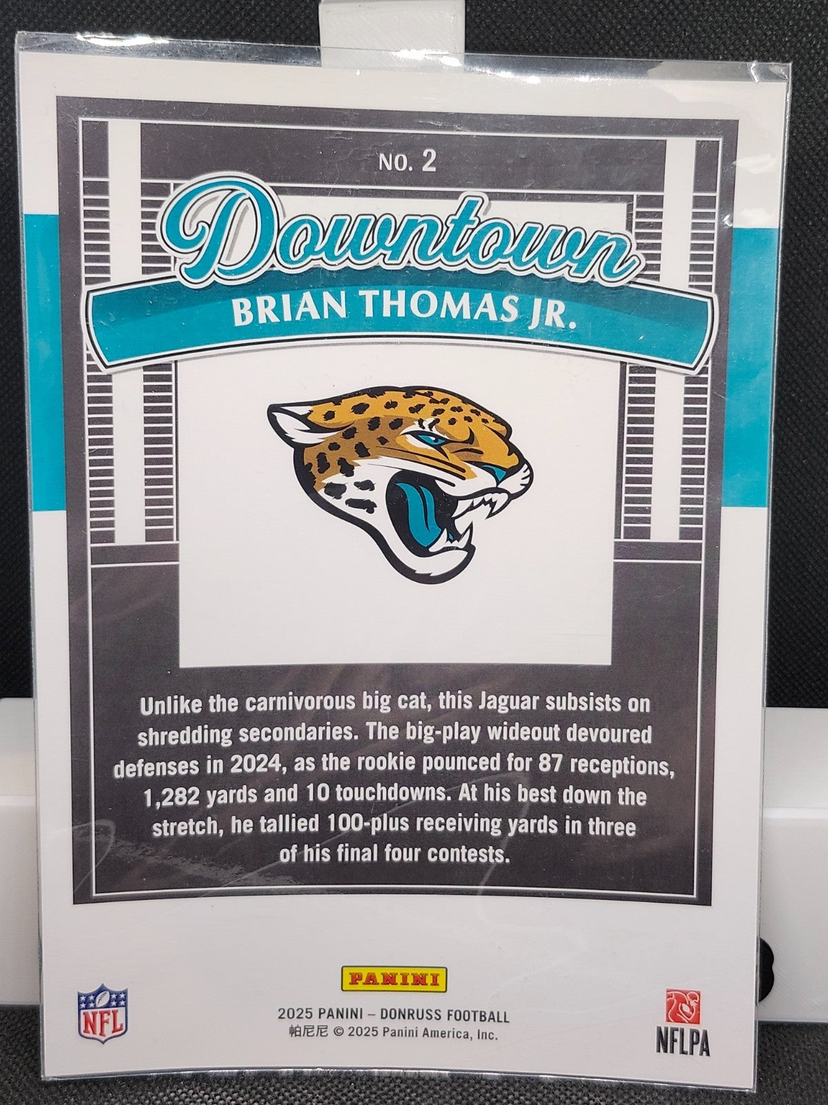 2025 Donruss Brian Thomas Jr. JUMBO DOWNTOWN #2 Jacksonville Jaguars back